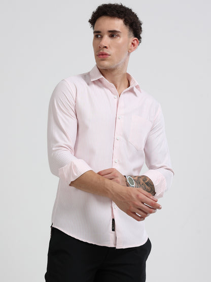 Mens Premium Striped Cotton Shirt - Regular Fit USD 408/3