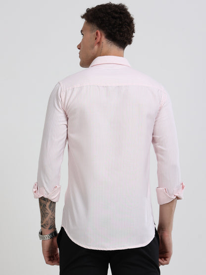 Mens Premium Striped Cotton Shirt - Regular Fit USD 408/3