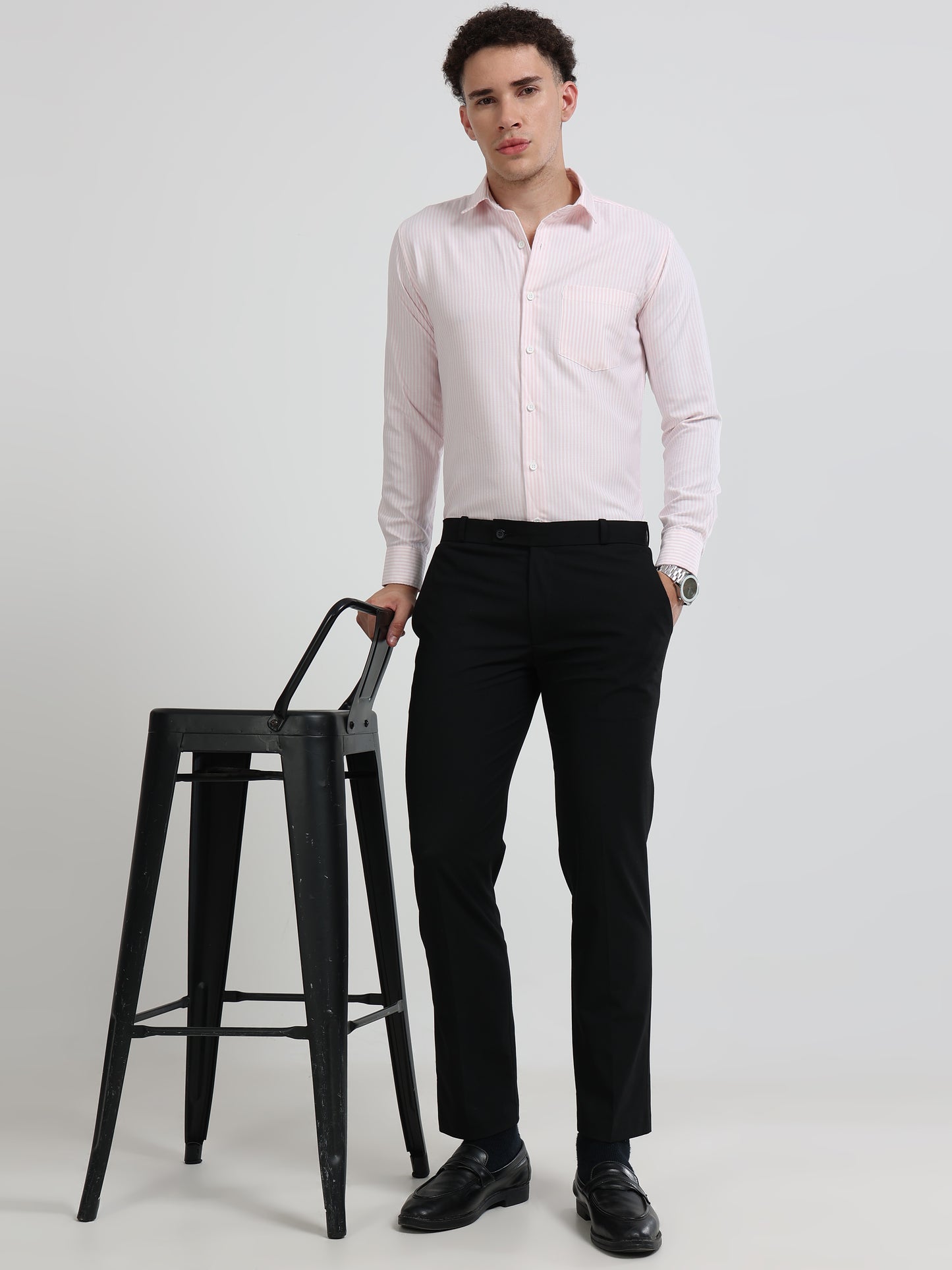 Mens Premium Striped Cotton Shirt - Regular Fit USD 408/3