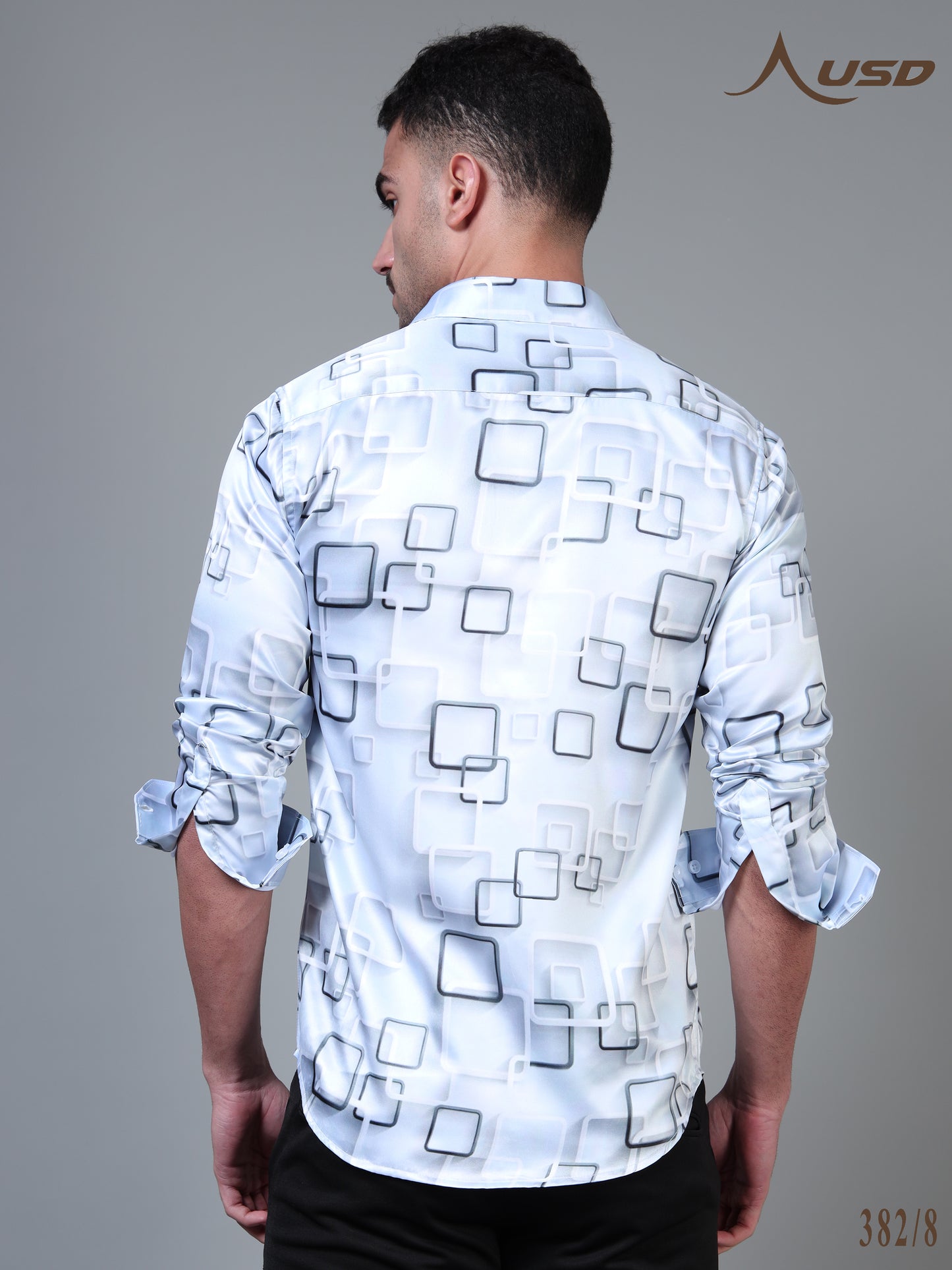 382/8–Premium Printed Satin Shirts
