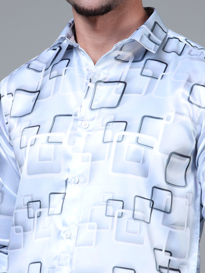 382/8–Premium Printed Satin Shirts