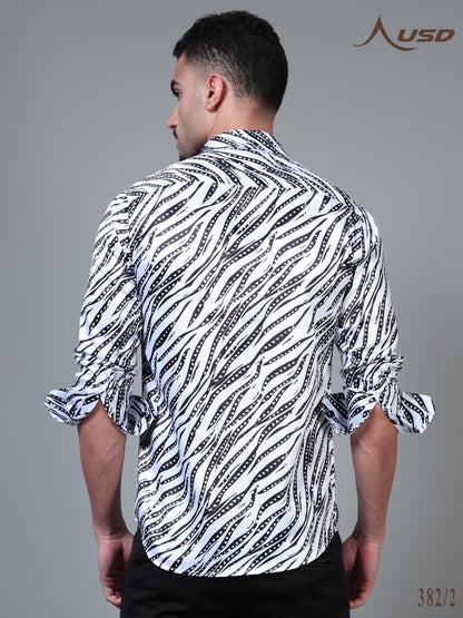 382/2–Premium Printed Satin Shirts