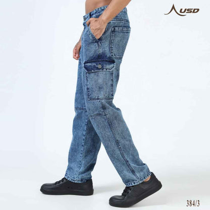 Super Stylish Baggy Cargo Jeans-JC-384-3