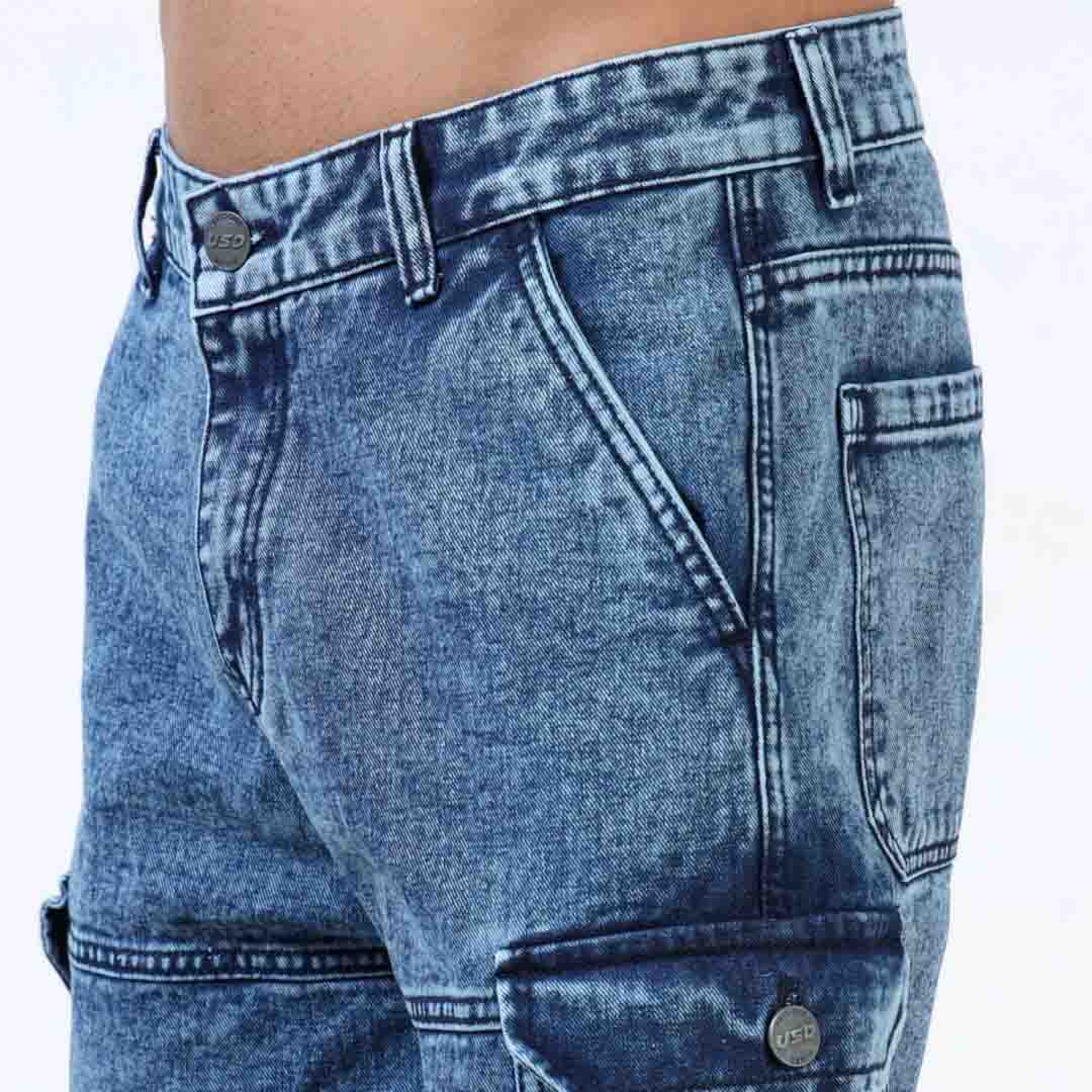 Super Stylish Baggy Cargo Jeans-JC-384-3