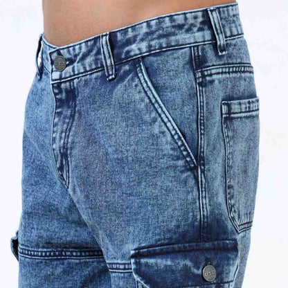 Super Stylish Baggy Cargo Jeans-JC-384-3