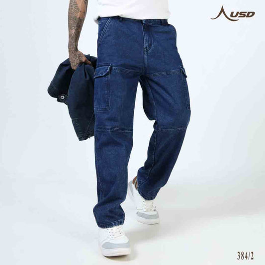 Super Stylish Baggy Cargo Jeans-JC-384-2