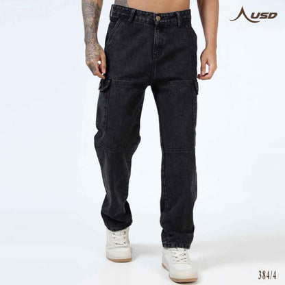 Super Stylish Baggy Cargo Jeans-JC-384-4