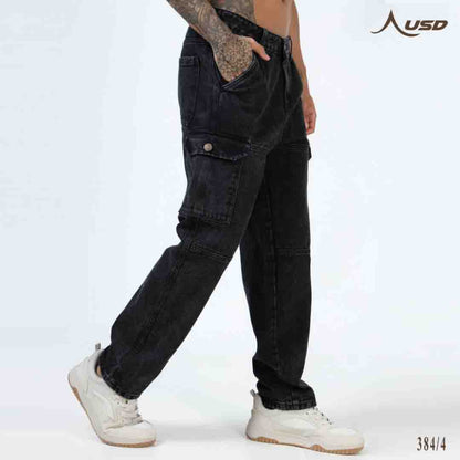 Super Stylish Baggy Cargo Jeans-JC-384-4