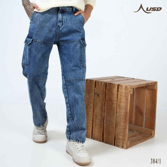Super Stylish Baggy Cargo Jeans-JC-384-1
