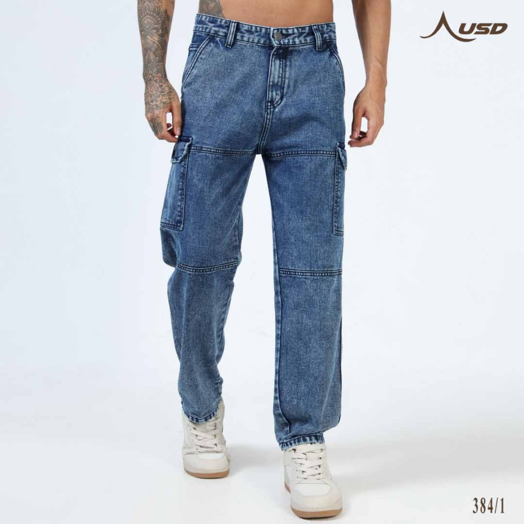 Super Stylish Baggy Cargo Jeans-JC-384-1