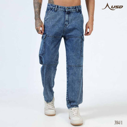 Super Stylish Baggy Cargo Jeans-JC-384-1