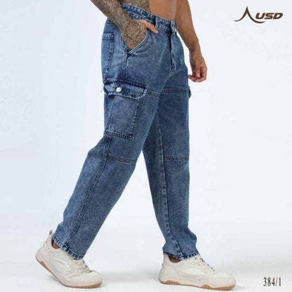 Super Stylish Baggy Cargo Jeans-JC-384-1