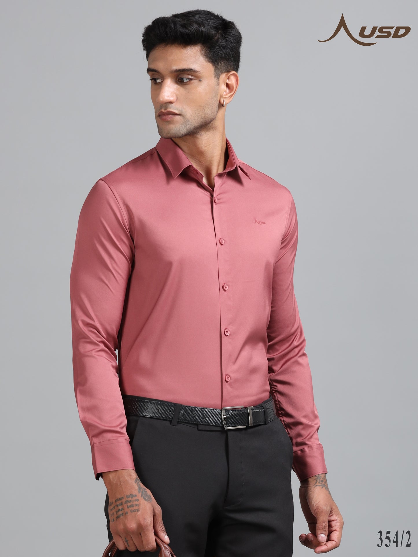 354/5-Luxurious Satin Lycra Shirts