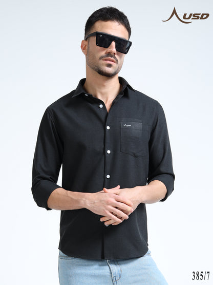 385/7-Premium Oxford Yarn Dyed Cotton Shirt for Men