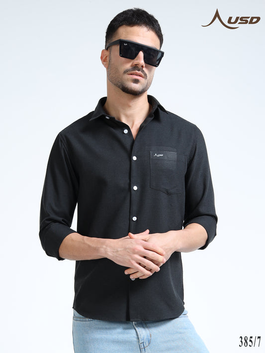 385/7-Premium Oxford Yarn Dyed Cotton Shirt for Men