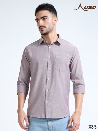 385/5-Premium Oxford Yarn Dyed Cotton Shirt for Men