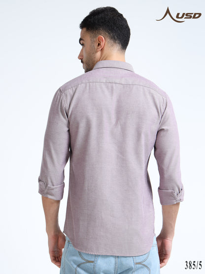 385/5-Premium Oxford Yarn Dyed Cotton Shirt for Men