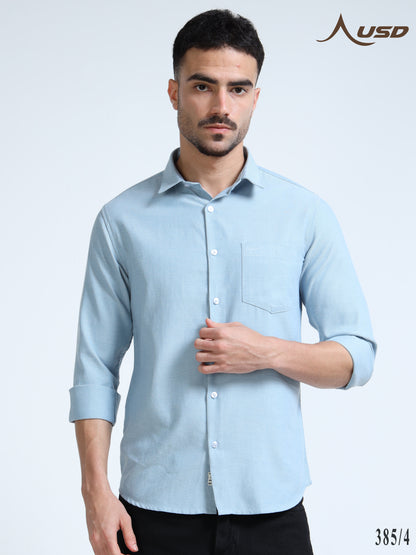 385/4-Premium Oxford Yarn Dyed Cotton Shirt for Men