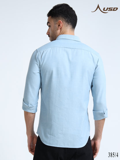 385/4-Premium Oxford Yarn Dyed Cotton Shirt for Men