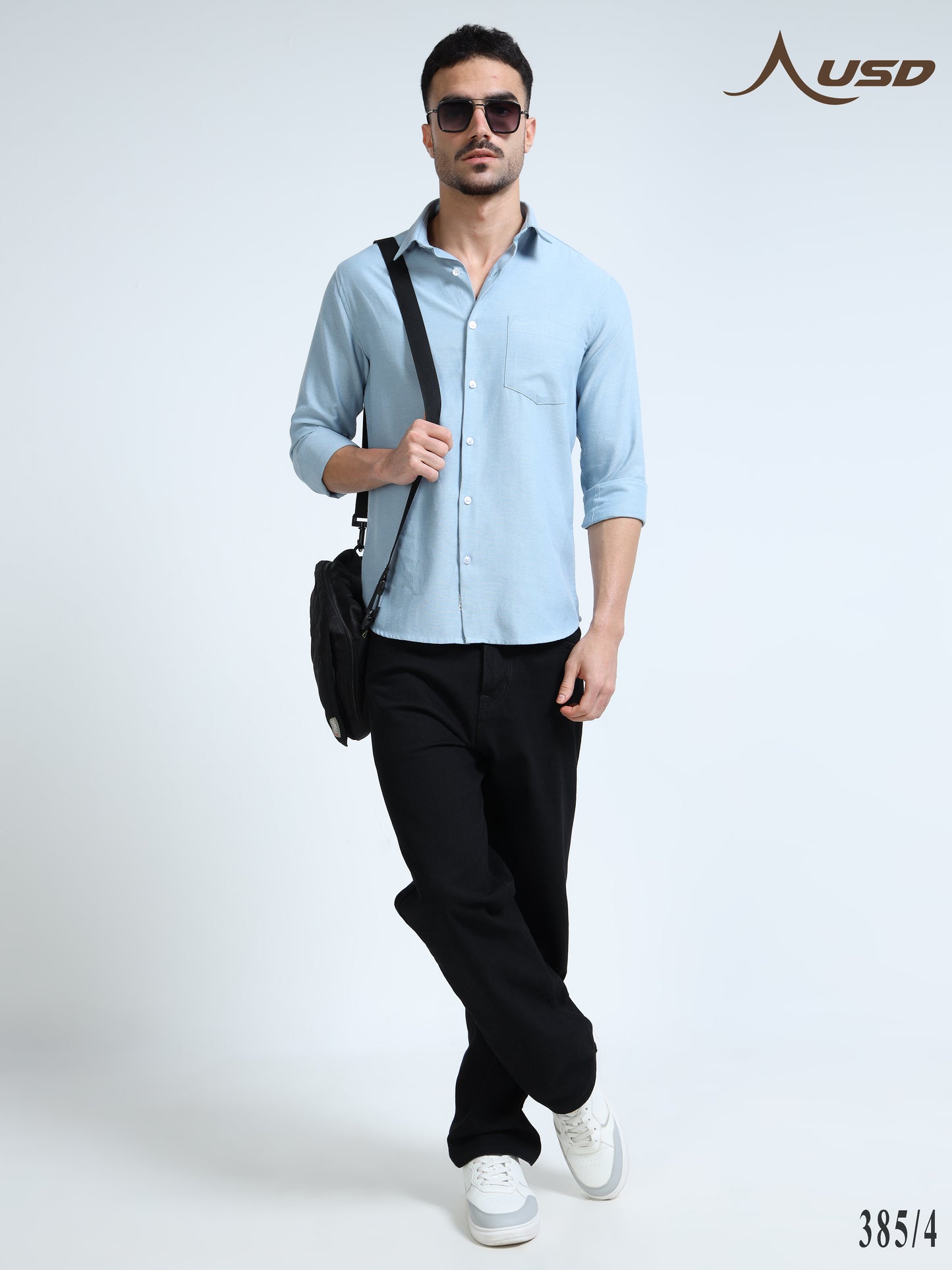 385/4-Premium Oxford Yarn Dyed Cotton Shirt for Men