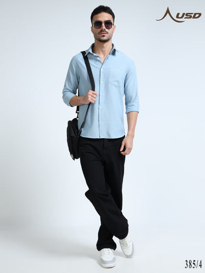 385/4-Premium Oxford Yarn Dyed Cotton Shirt for Men