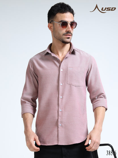 385/6-Premium Oxford Yarn Dyed Cotton Shirt for Men