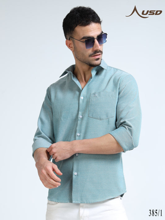 385/1-Premium Oxford Yarn Dyed Cotton Shirt for Men