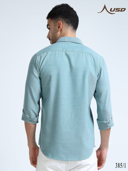385/1-Premium Oxford Yarn Dyed Cotton Shirt for Men