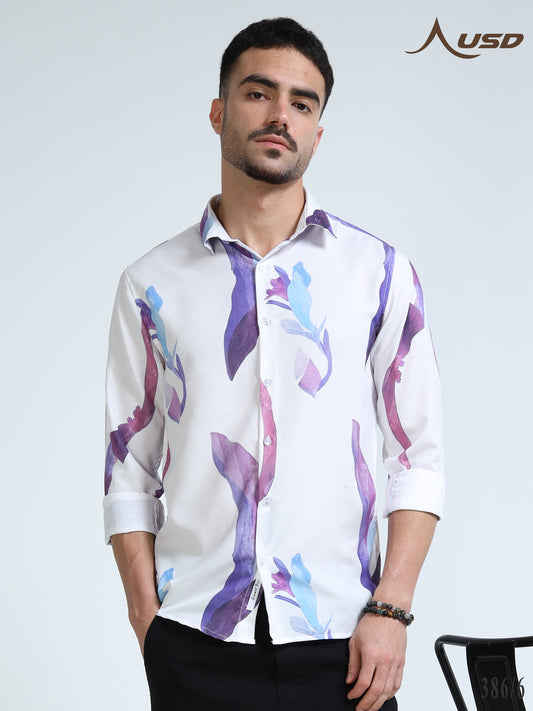386/6-Premium Rayon Digital Print Shirt