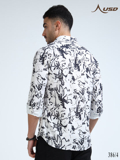 386/4-Premium Rayon Digital Print Shirt