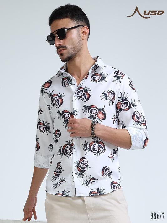 386/7-Premium Rayon Digital Print Shirt