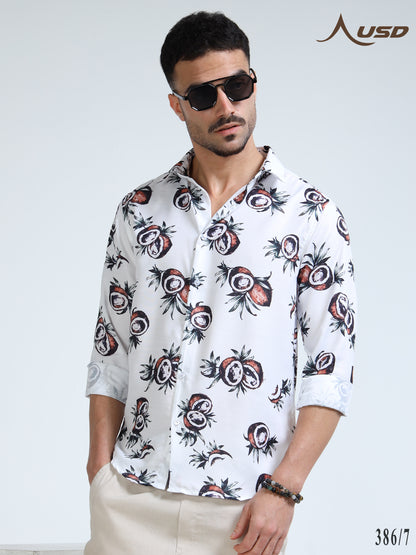 386/7-Premium Rayon Digital Print Shirt