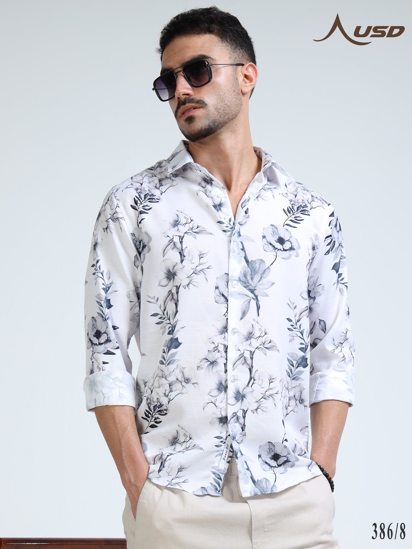386/8-Premium Rayon Digital Print Shirt