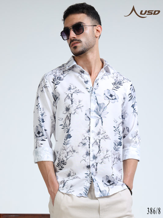 386/8-Premium Rayon Digital Print Shirt
