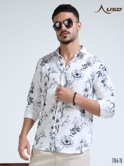 386/8-Premium Rayon Digital Print Shirt