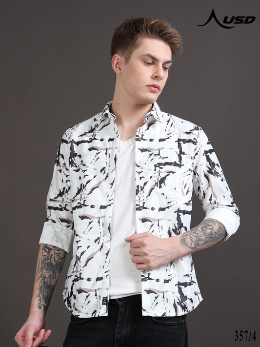 357/4-Crochet Digital Printed Shirts