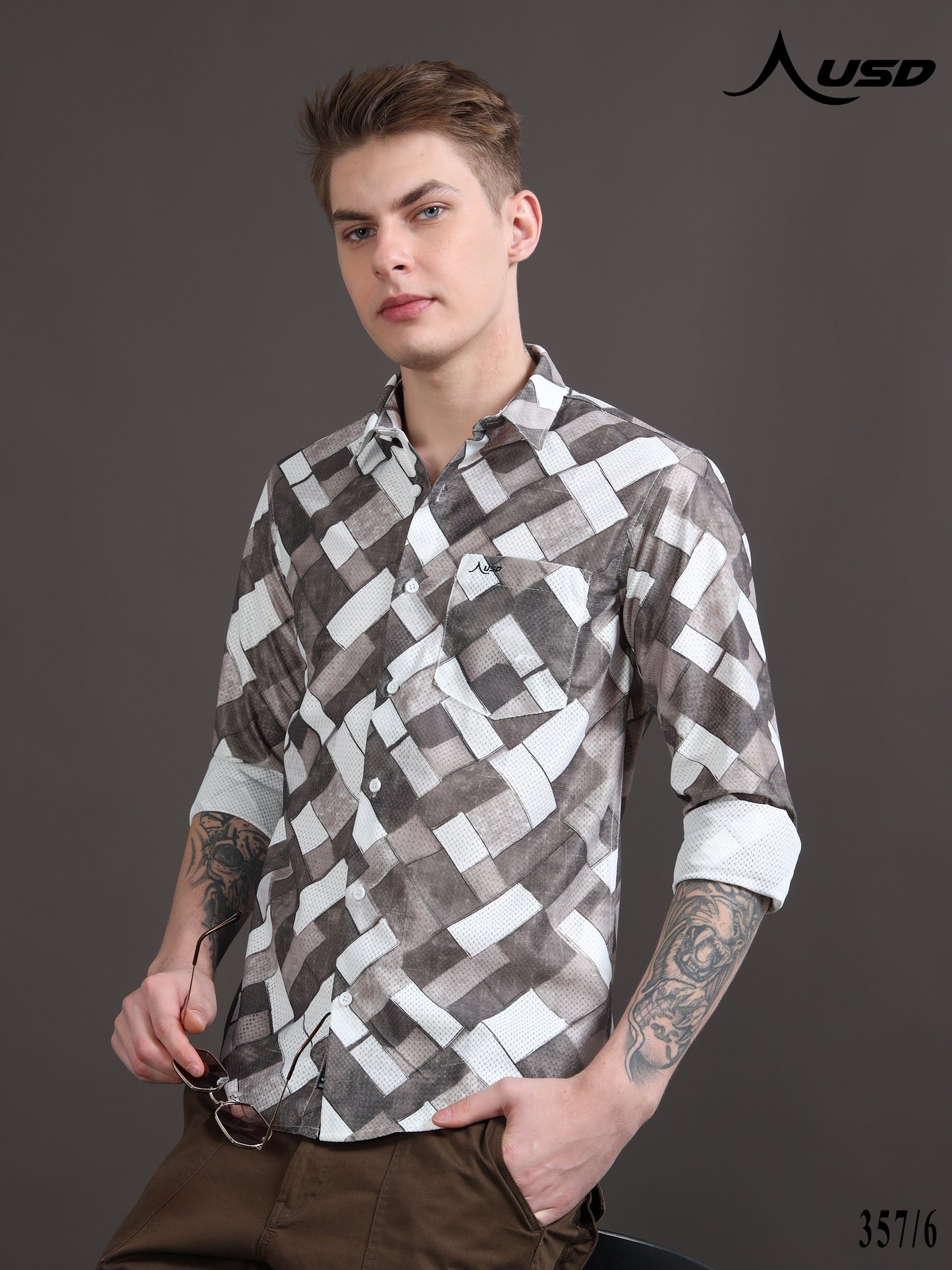 Crochet Digital Printed Shirts - 357/6