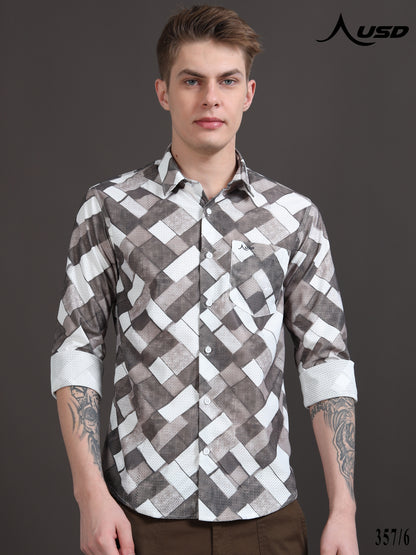 Crochet Digital Printed Shirts - 357/6