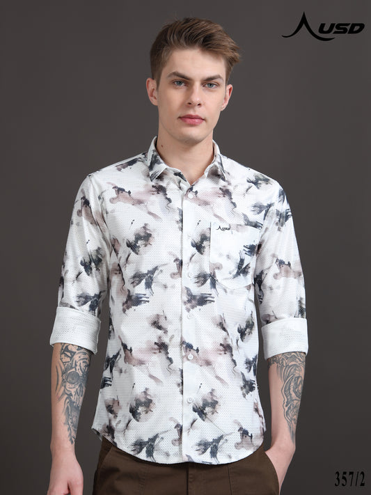 357/2-Crochet Digital Printed Shirts