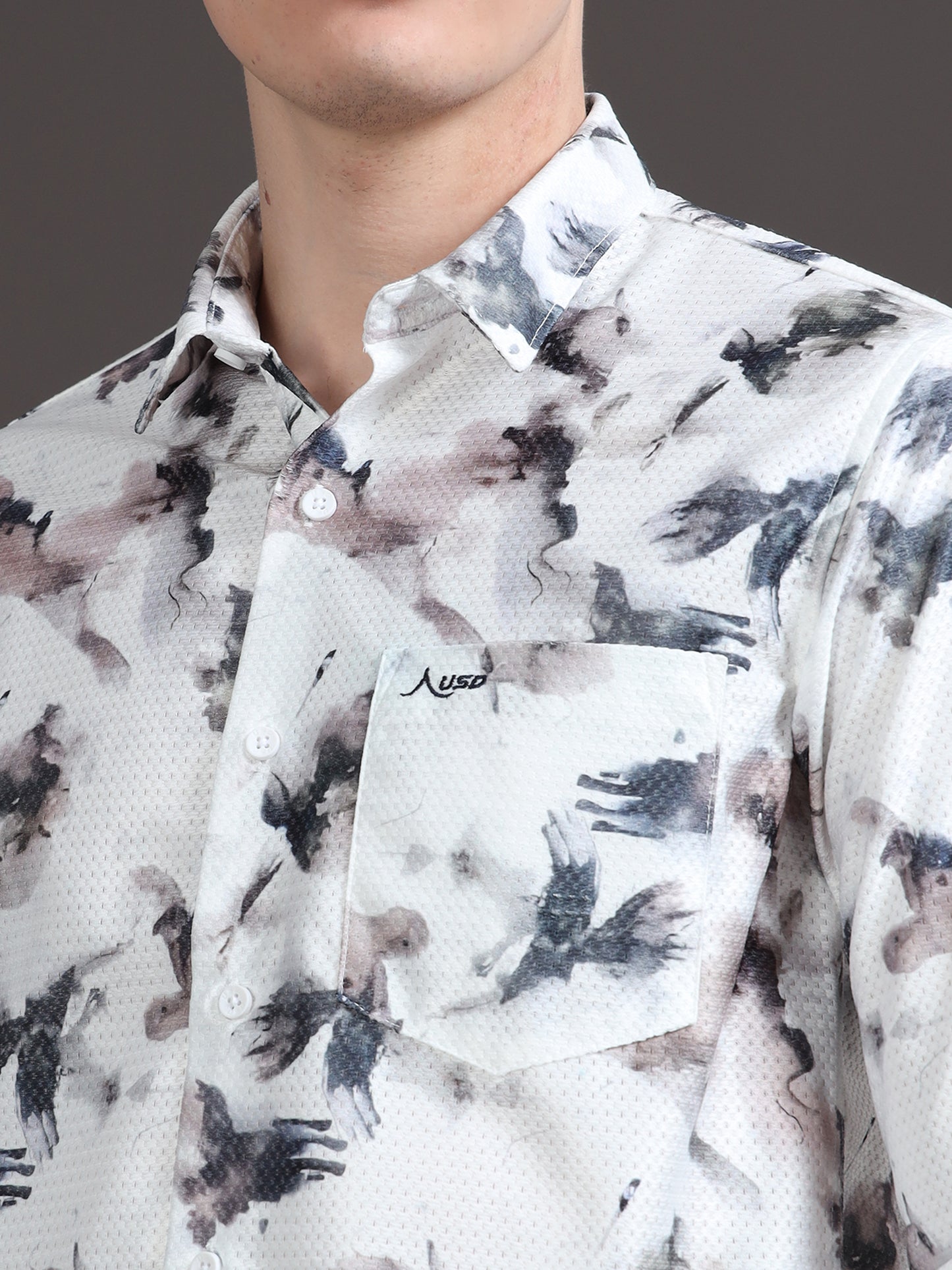 357/2-Crochet Digital Printed Shirts
