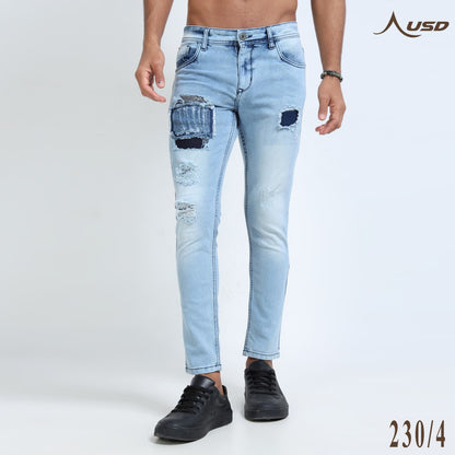 Ripped Ankle Fit Jeans Bold Streetwear-230/4