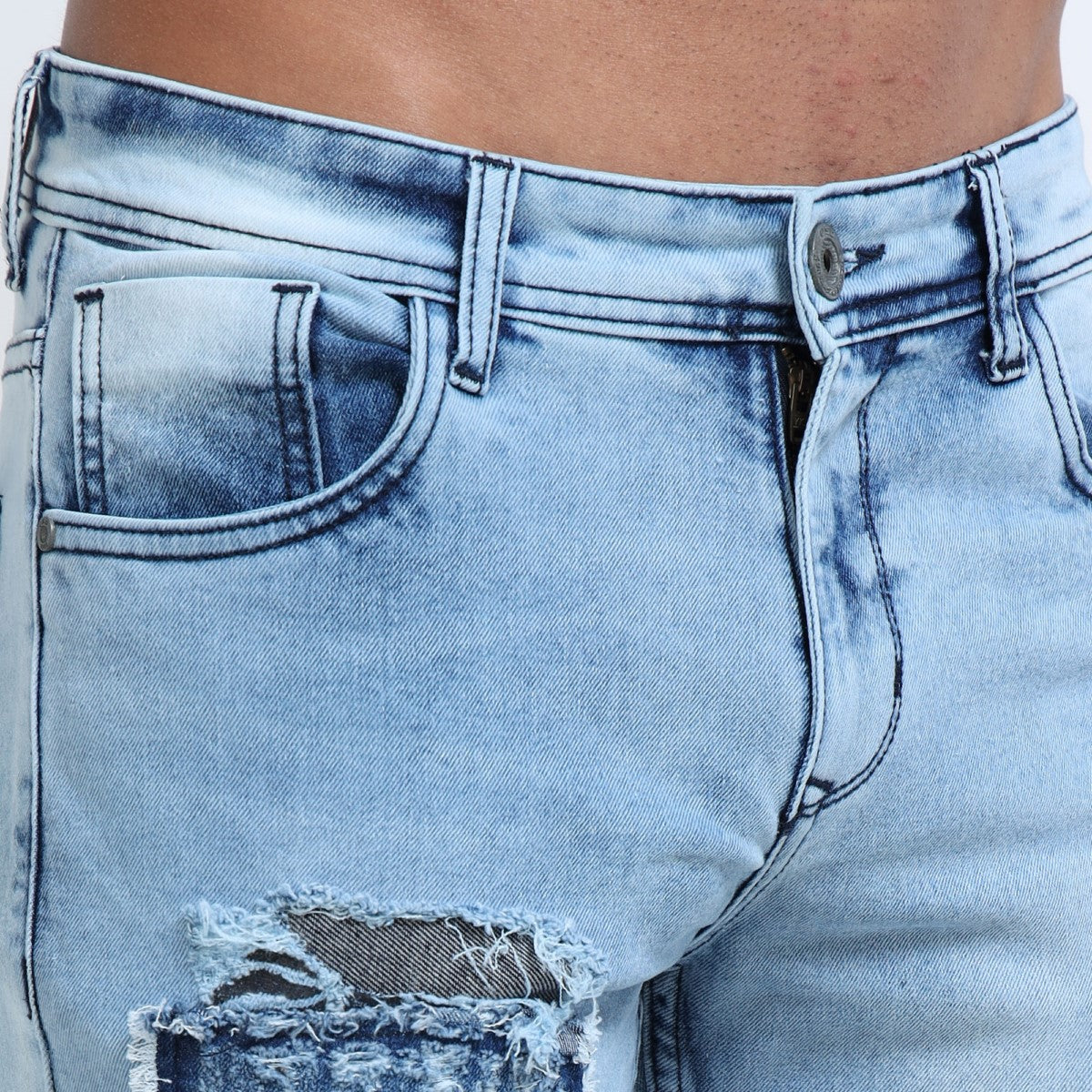Ripped Ankle Fit Jeans Bold Streetwear-230/4