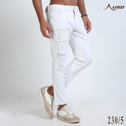 Ripped Ankle Fit Jeans Bold Streetwear-230/5