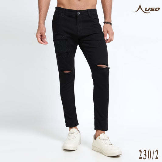 Ripped Ankle Fit Jeans Bold Streetwear-230/2