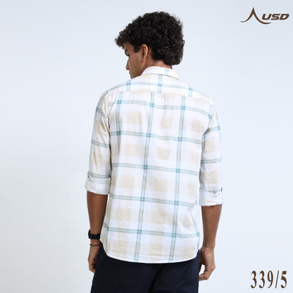Twill Cotton Printed Chex Shirts - 339/5