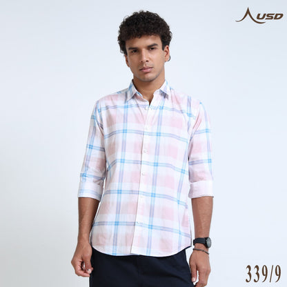Twill Cotton Printed Chex Shirts - 339/9