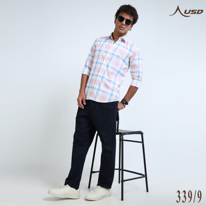 Twill Cotton Printed Chex Shirts - 339/9
