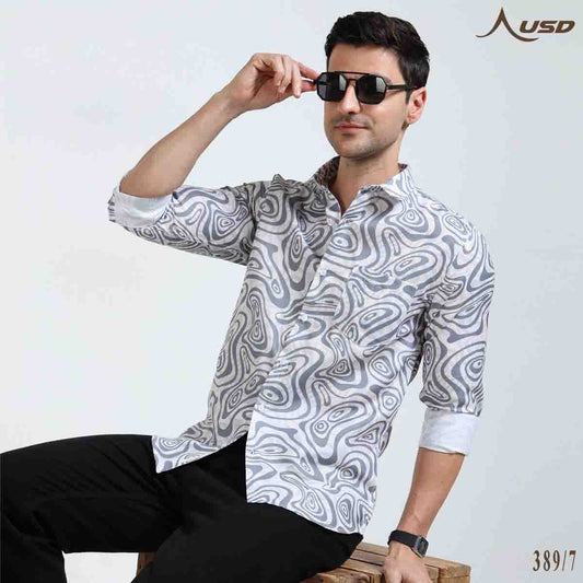 Premium Oxford Digital Printed Shirts-389/7