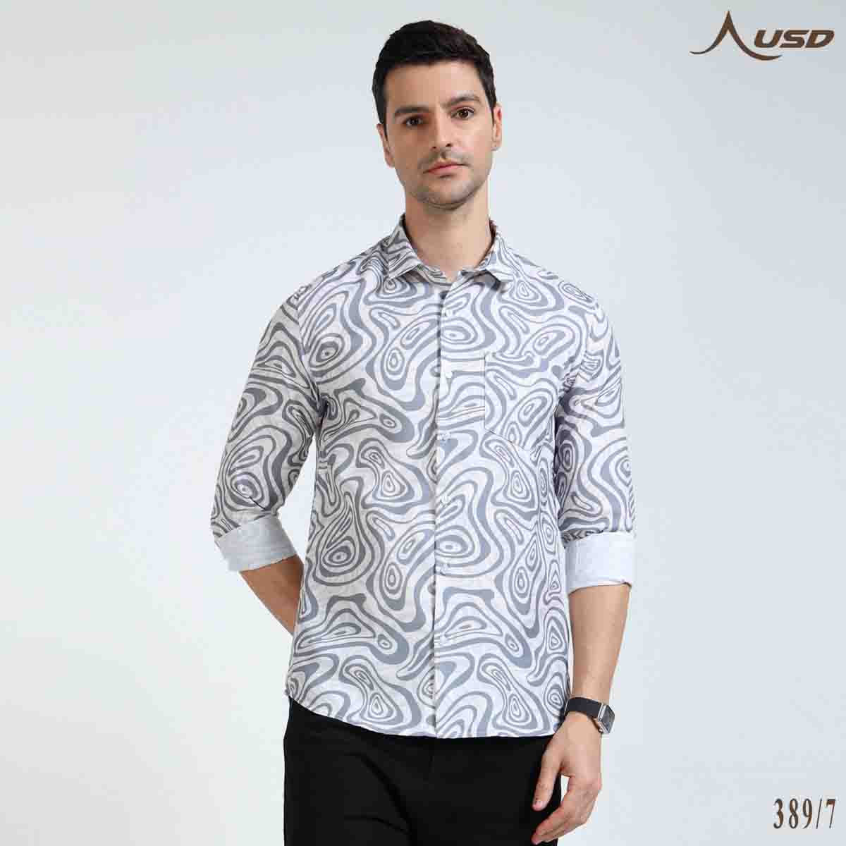 Premium Oxford Digital Printed Shirts-389/7