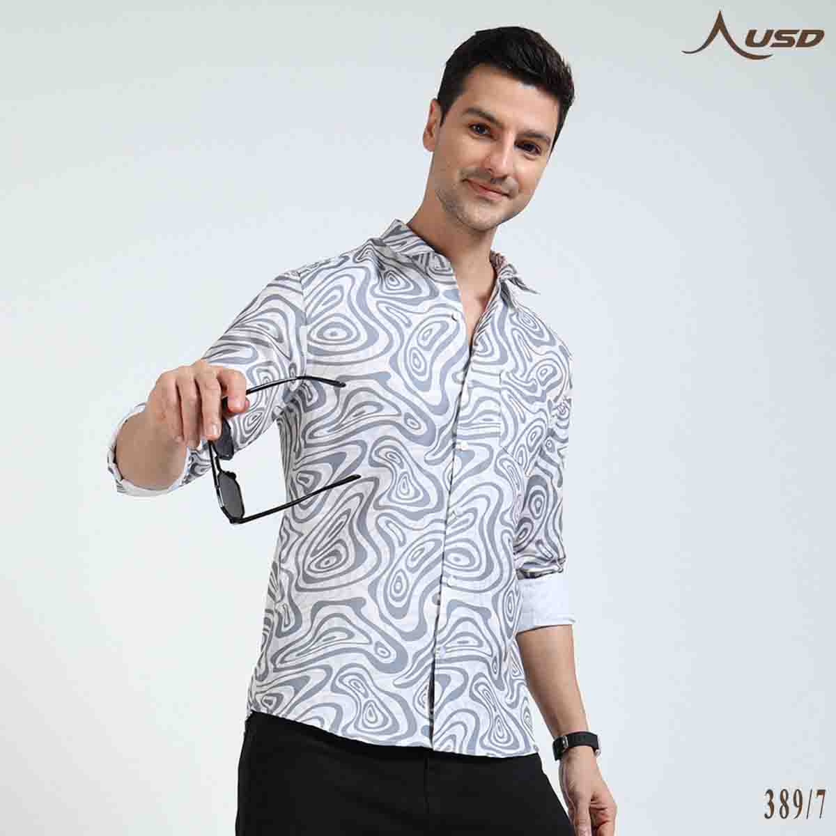 Premium Oxford Digital Printed Shirts-389/7